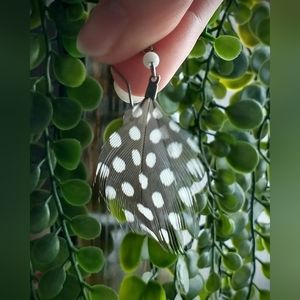Speckled Feather Earrings